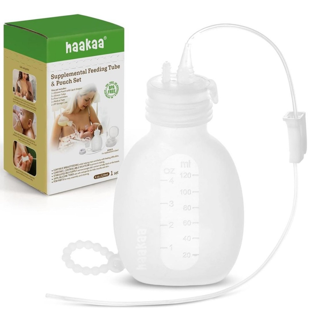 Haakaa Supplemental Feeding Tube & Pouch Set SNS Breastfeeding System